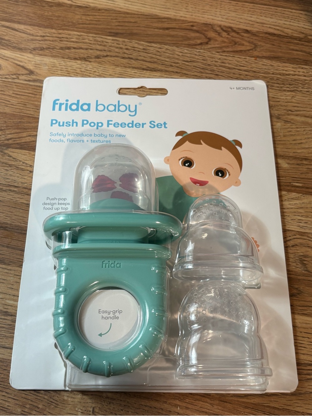 frida baby Push Pop Feeder Set - Teal new